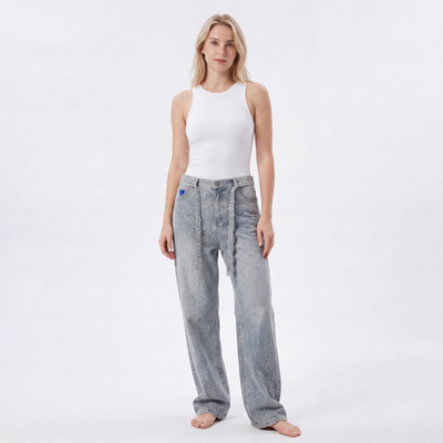 Nouvel Rhinestone Denim Jeans